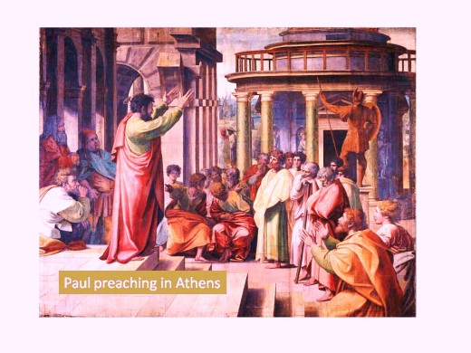 Paul preaching in Athens