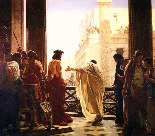 Jesus in front of Pontius Pilate