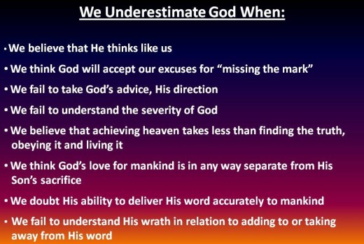 Underestimating God